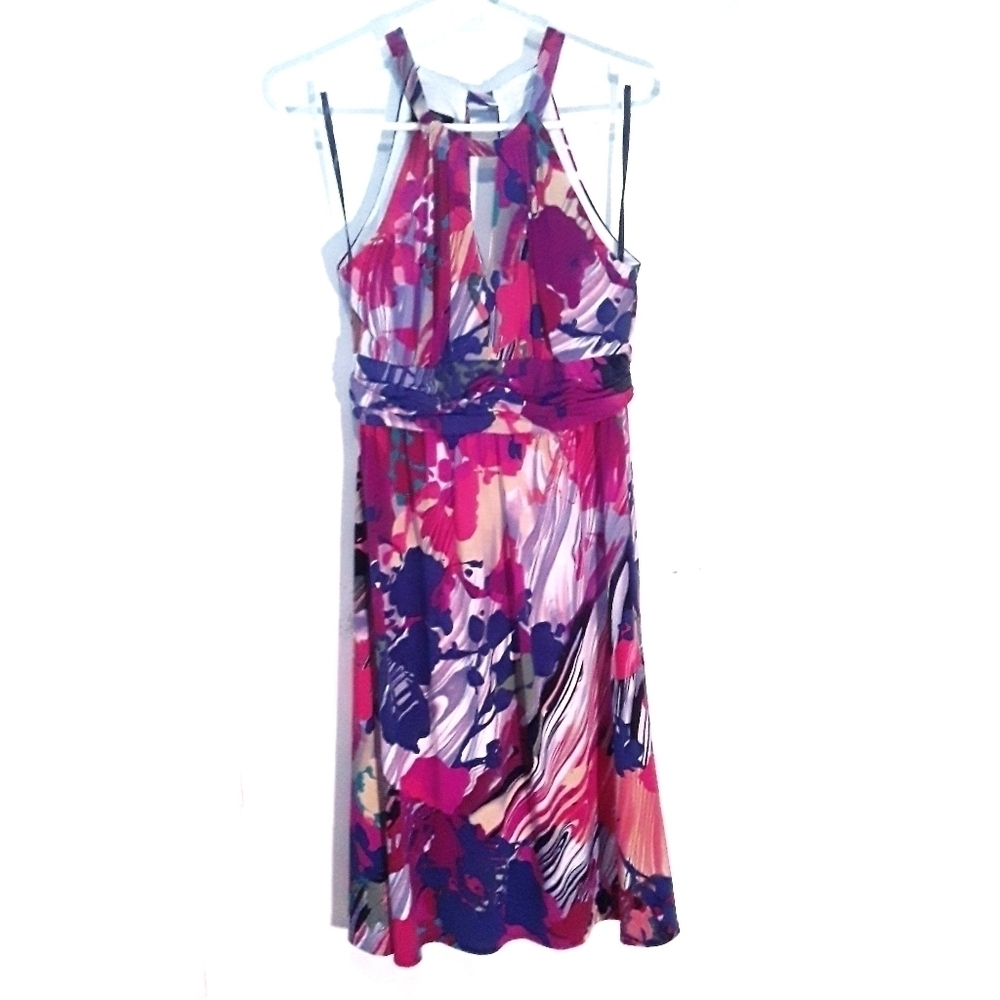 Suzi Chin Floral Halter Dress
